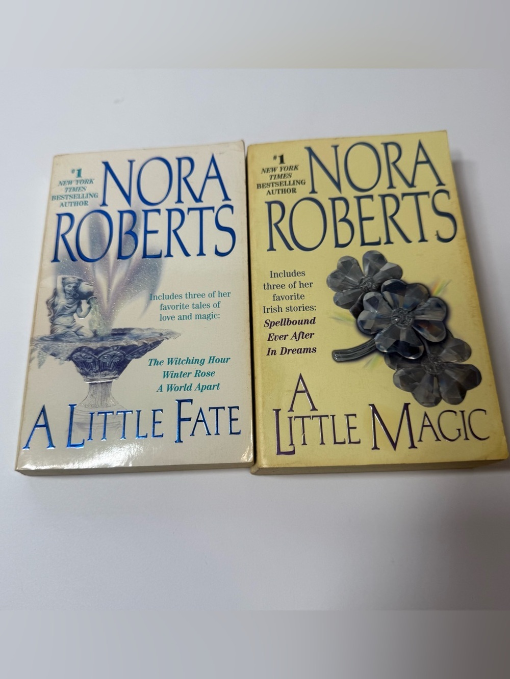 Nora Roberts Vintage Paperback Book Bundle: A Little Fate & A Little Magic